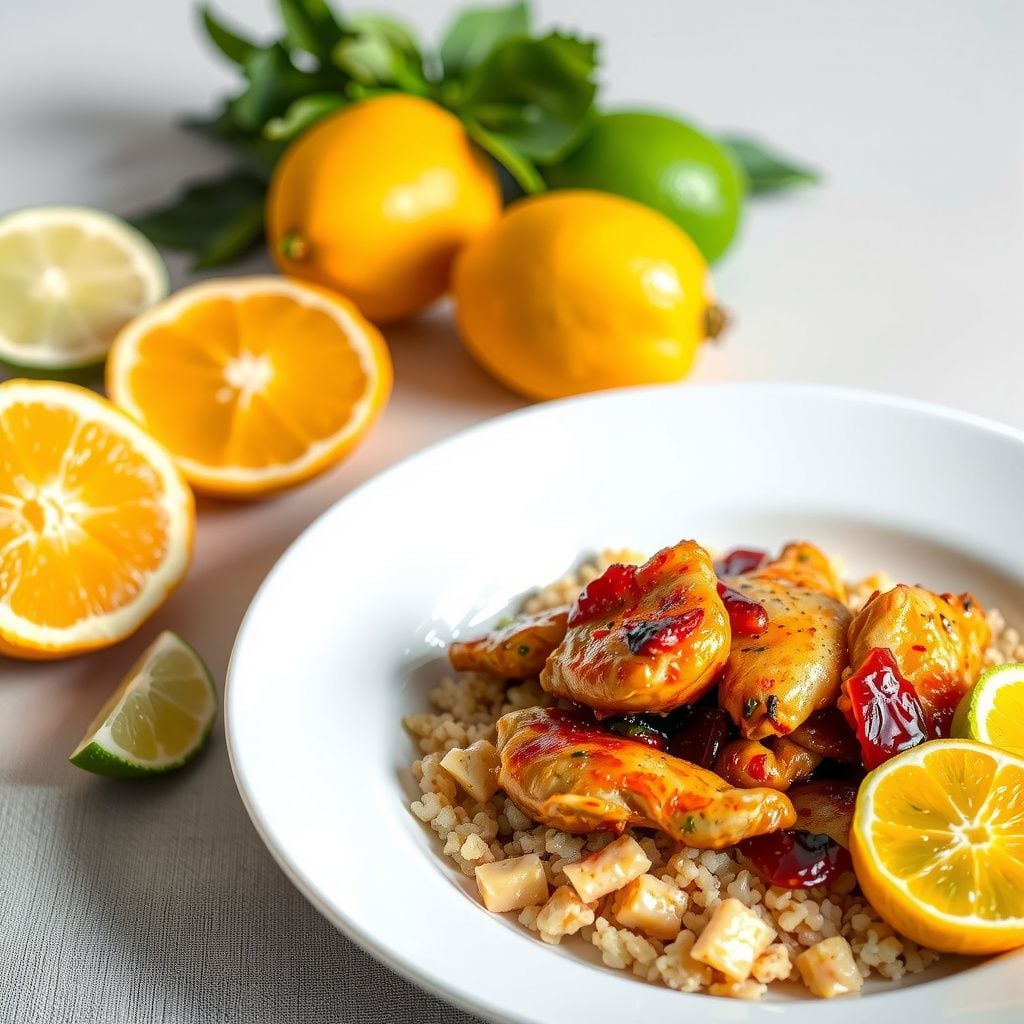 Cryo-Concentrated Citrus-Ginger Chicken Grain Bowls
