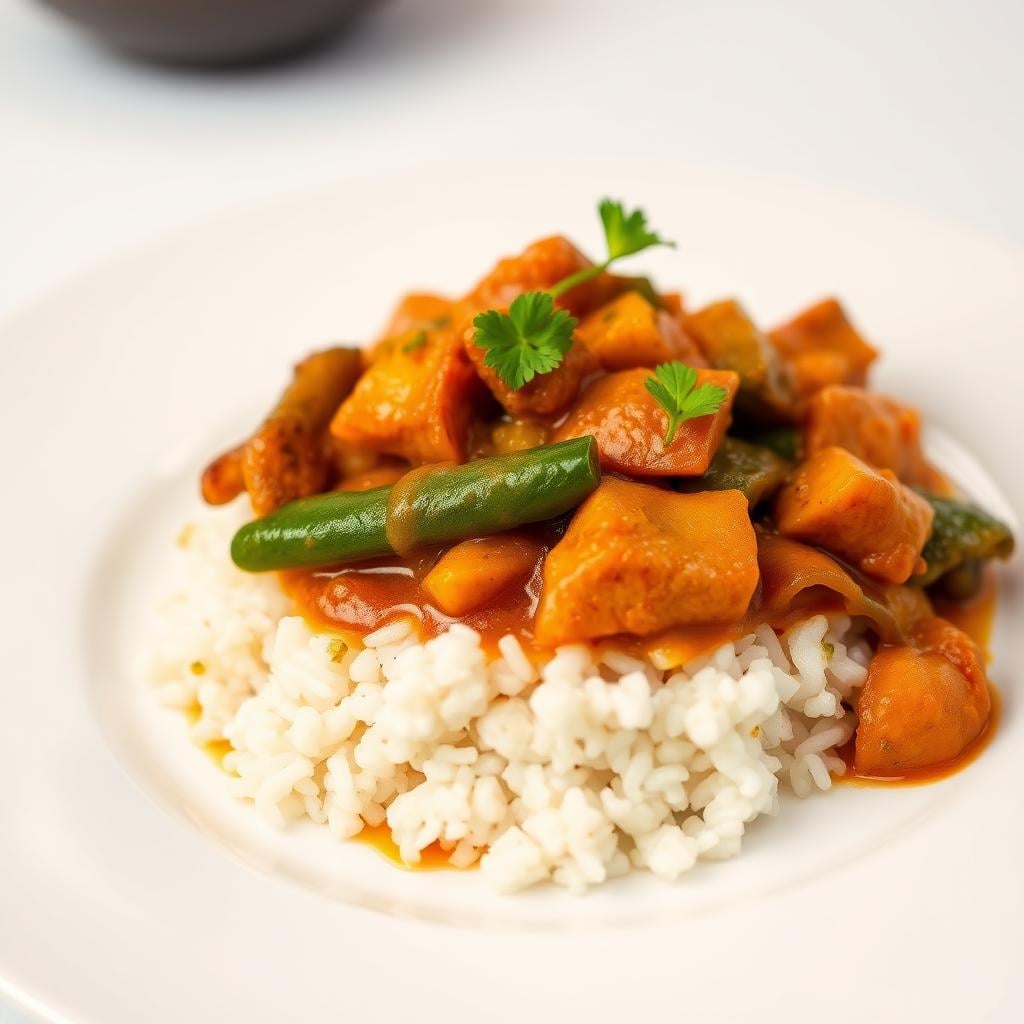 Batch-Cooked Vegetable Curry with Rice - OttoChef AI | Discover ...