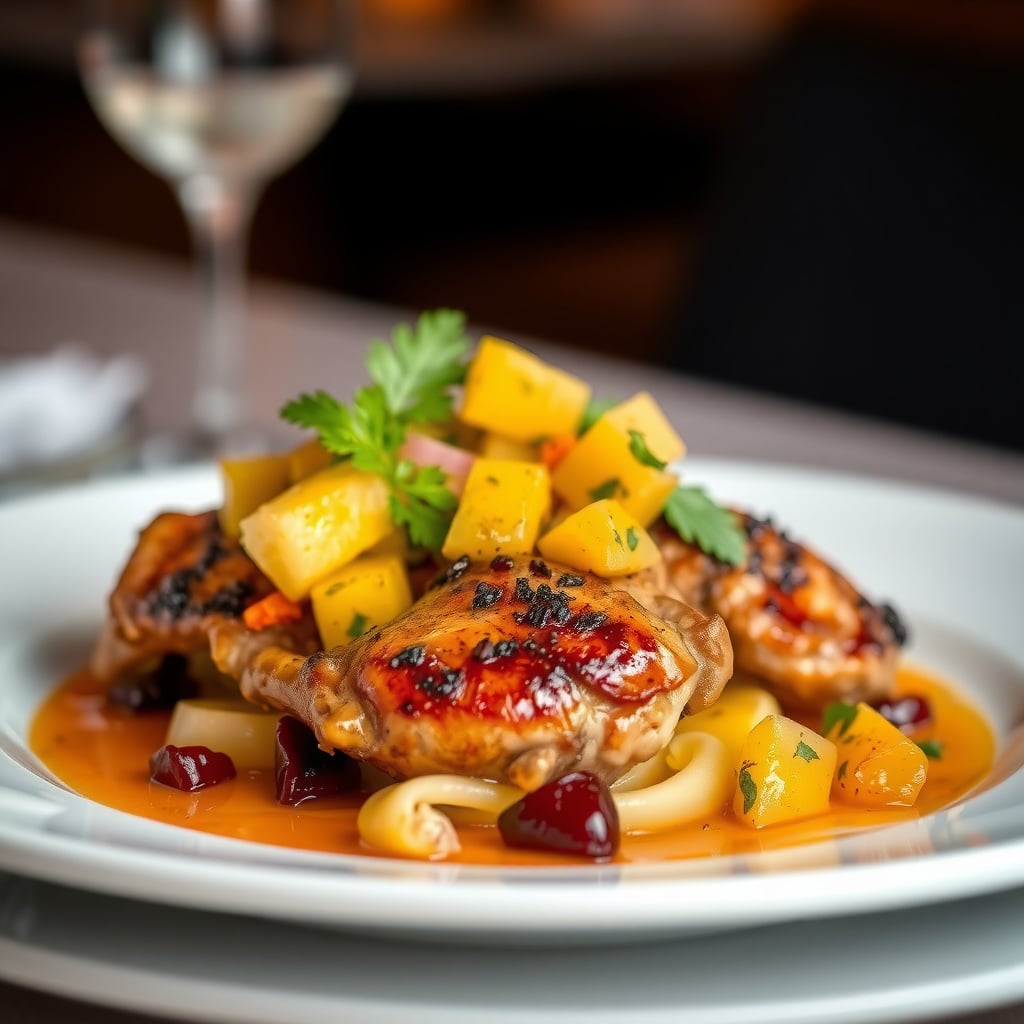 Authentic Jerk Chicken with Charred Pineapple Salsa