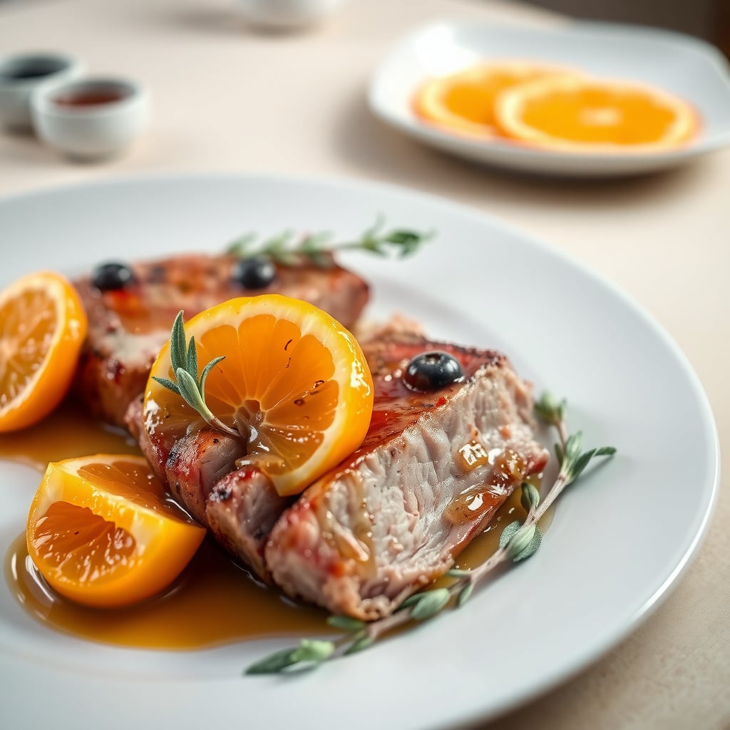 Pan-Seared Duck Breast with Orange-Rosemary Oleo-Saccharum Glaze
