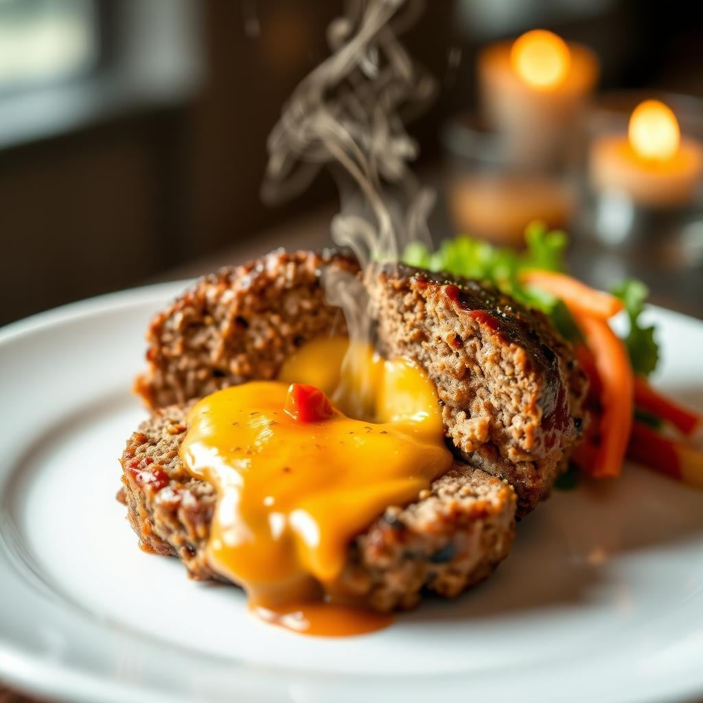 Exploding Meat Loaf Volcanic Eruption Lava Meatloaf with Exploding Cheese Core - OttoChef ...