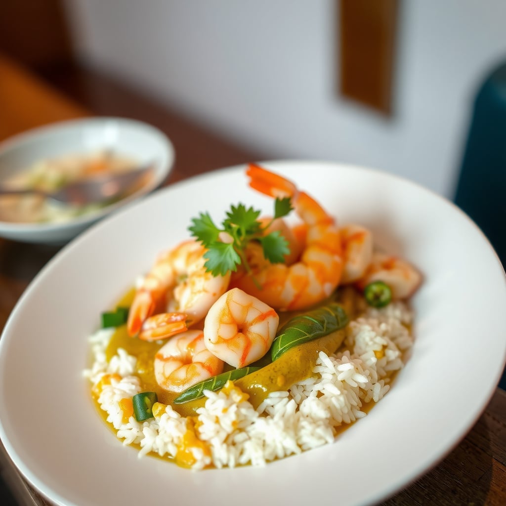 Hand-Pounded Thai Green Curry with Shrimp and Jasmine Rice - OttoChef ...