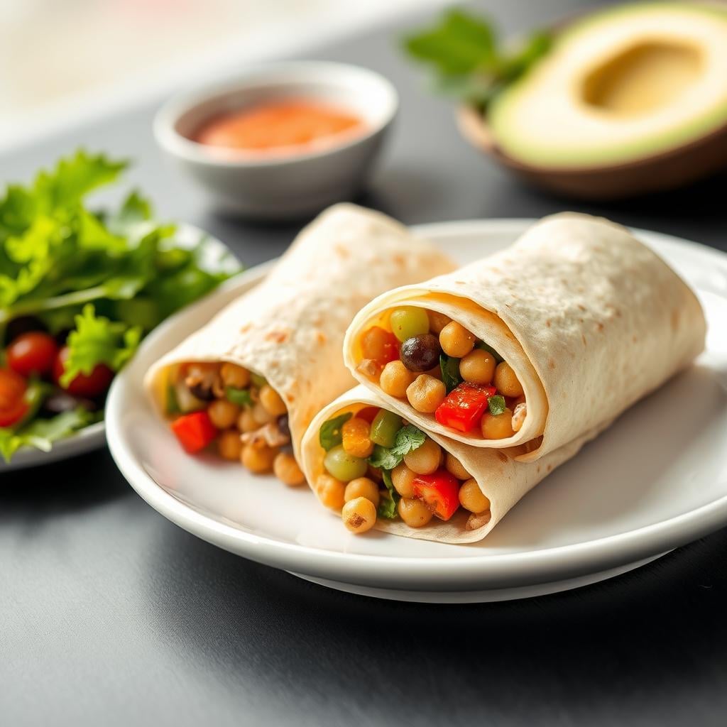 Mediterranean Chickpea & Vegetable Wraps - OttoChef AI | Discover Delicious Recipes