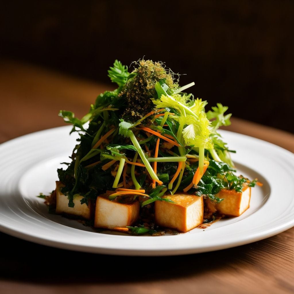 Mottainai Crispy Tofu Bowls with Scrap-Tops Furikake