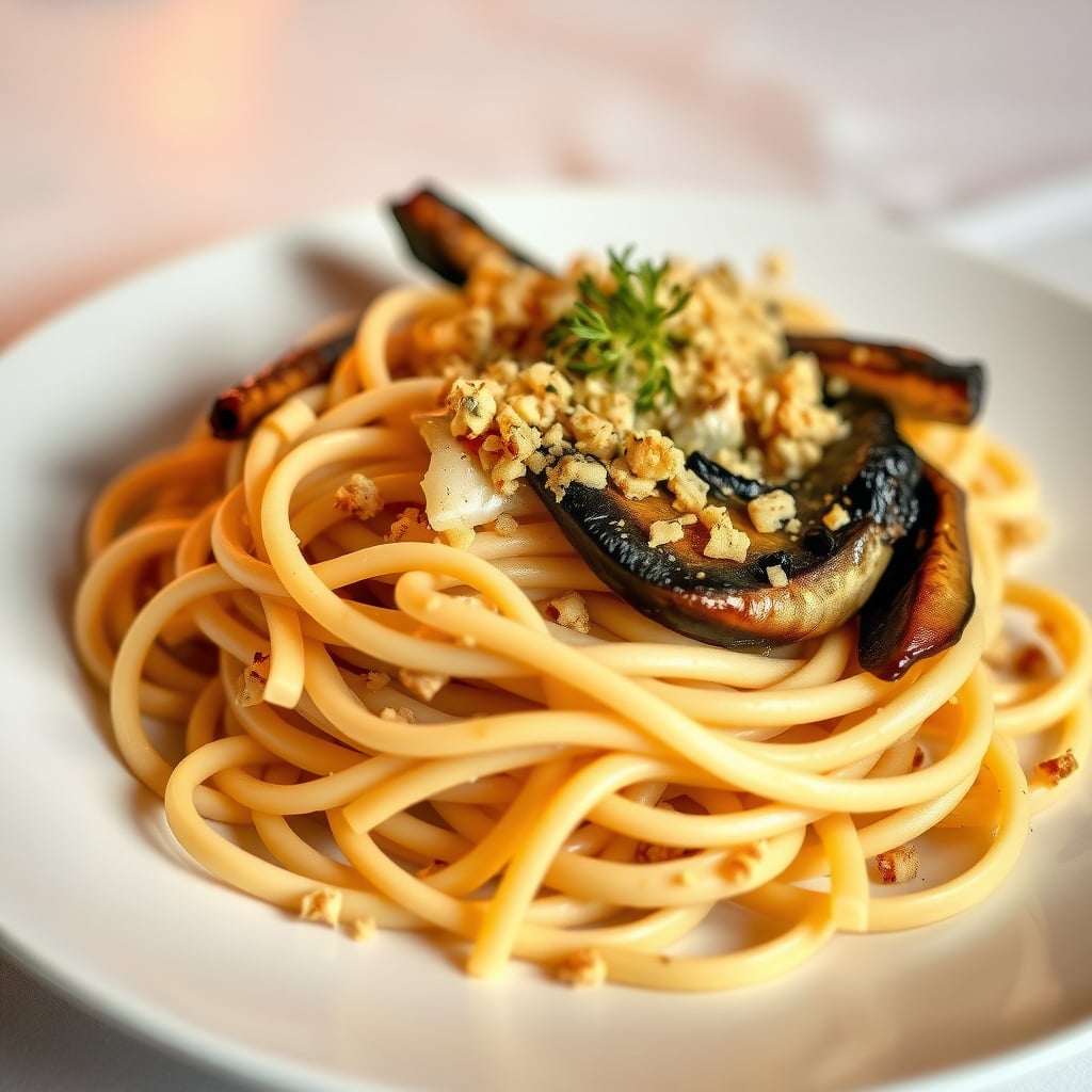 Elevated Portuguese Sardine Bucatini with Toasted Lemon-Garlic Breadcrumbs