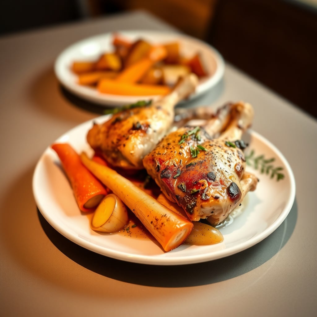 Scalable Herb-Roasted Chicken Thighs with Root Vegetables
