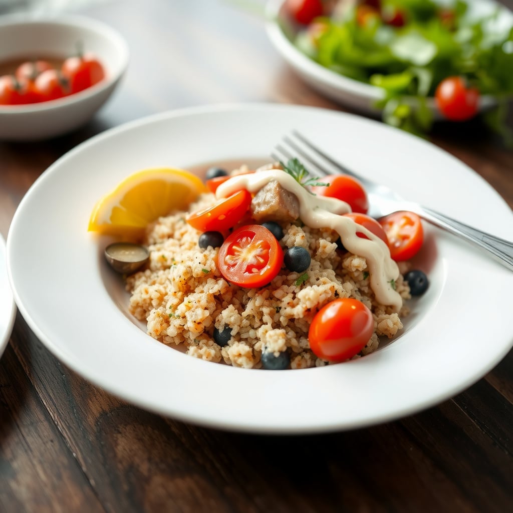 Mediterranean Grain Bowl with Herb-Tahini Dressing