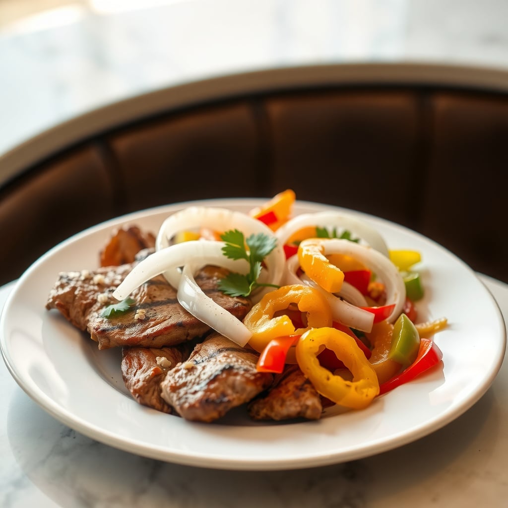 Fusion Fajita Platter: Side-by-Side Tex-Mex & Mexican Styles
