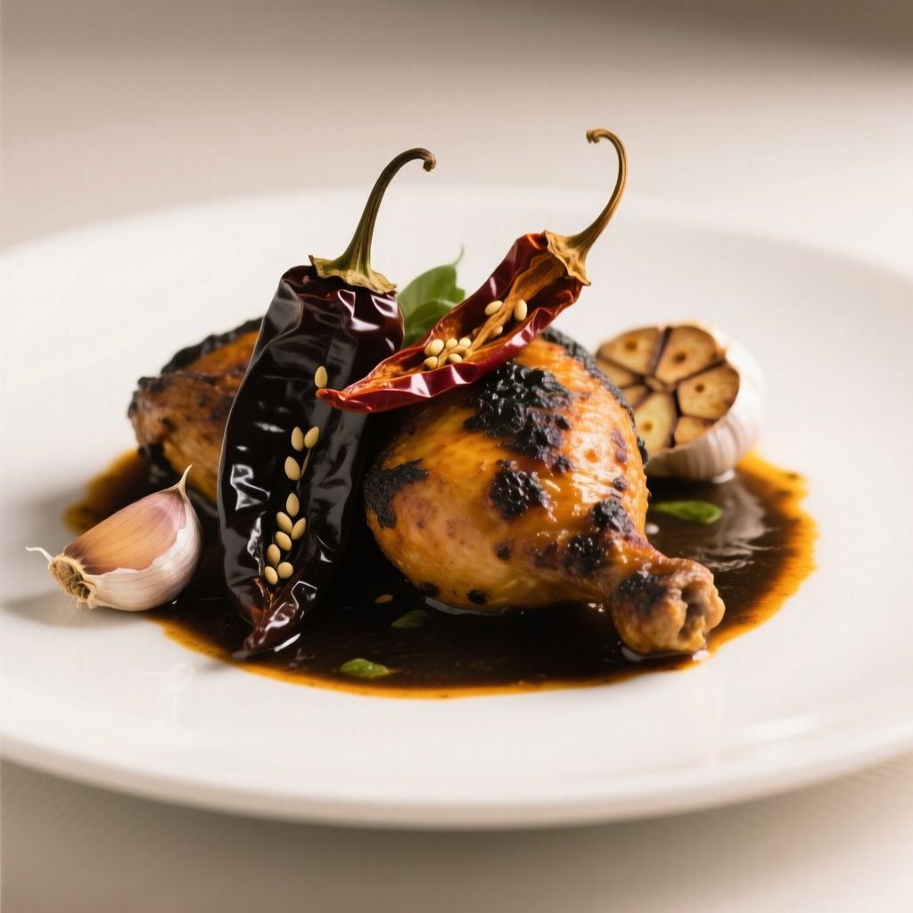 Yucatecan Pollo en Relleno Negro (Chicken in Black Recado Sauce)