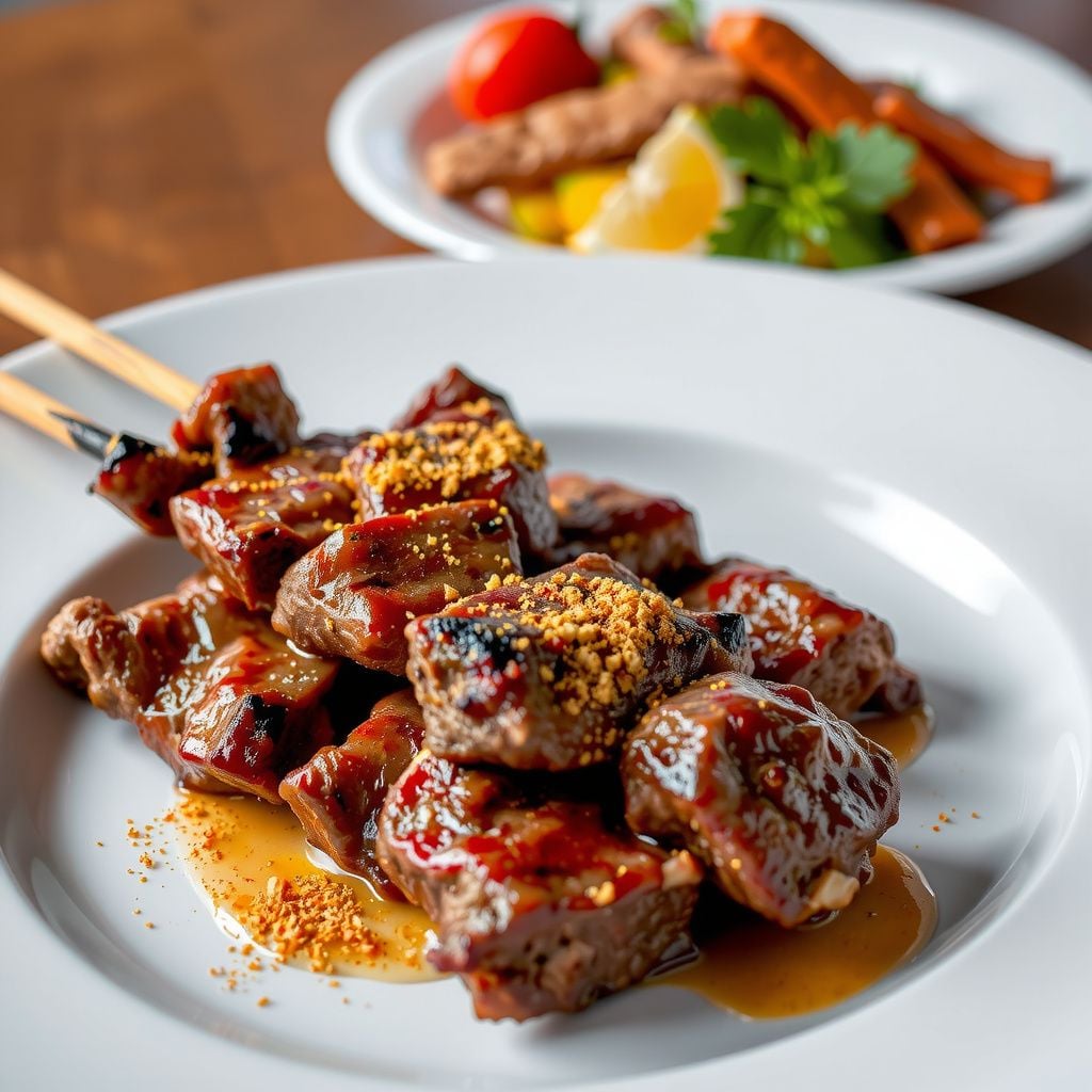 Authentic Nigerian Beef Suya Skewers