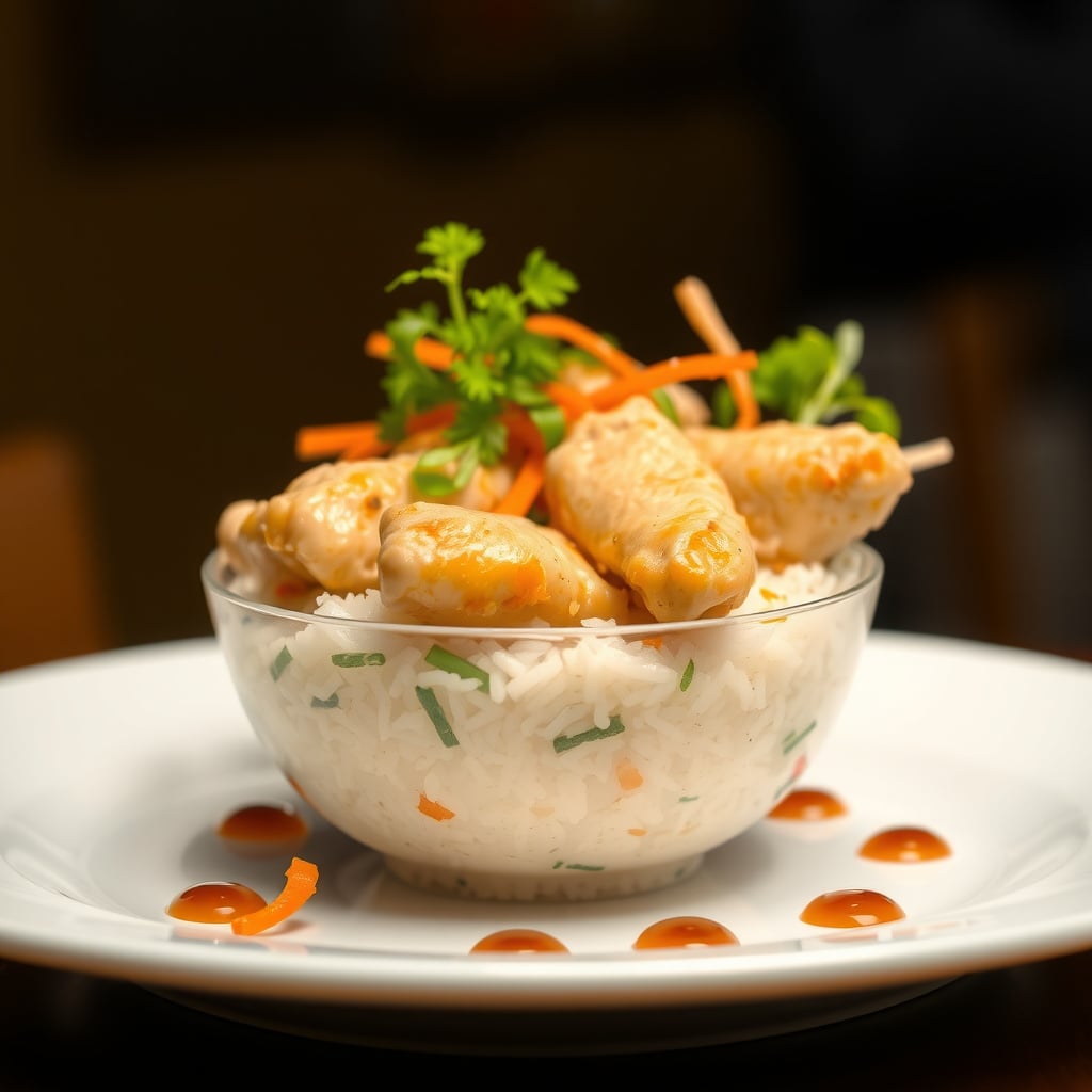 Build-Your-Own Asian Chicken Rice Bowl