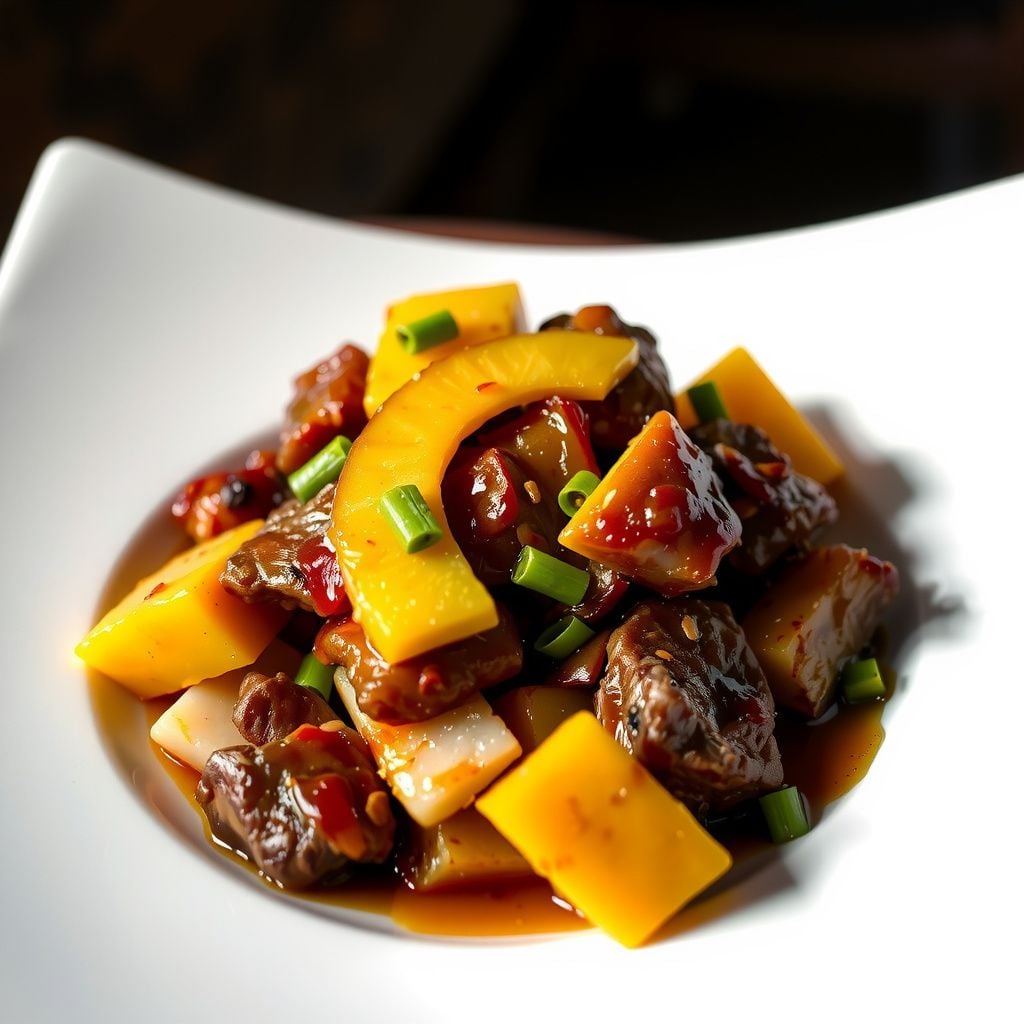 Upcycled Pineapple-Tenderized Beef Stir-Fry