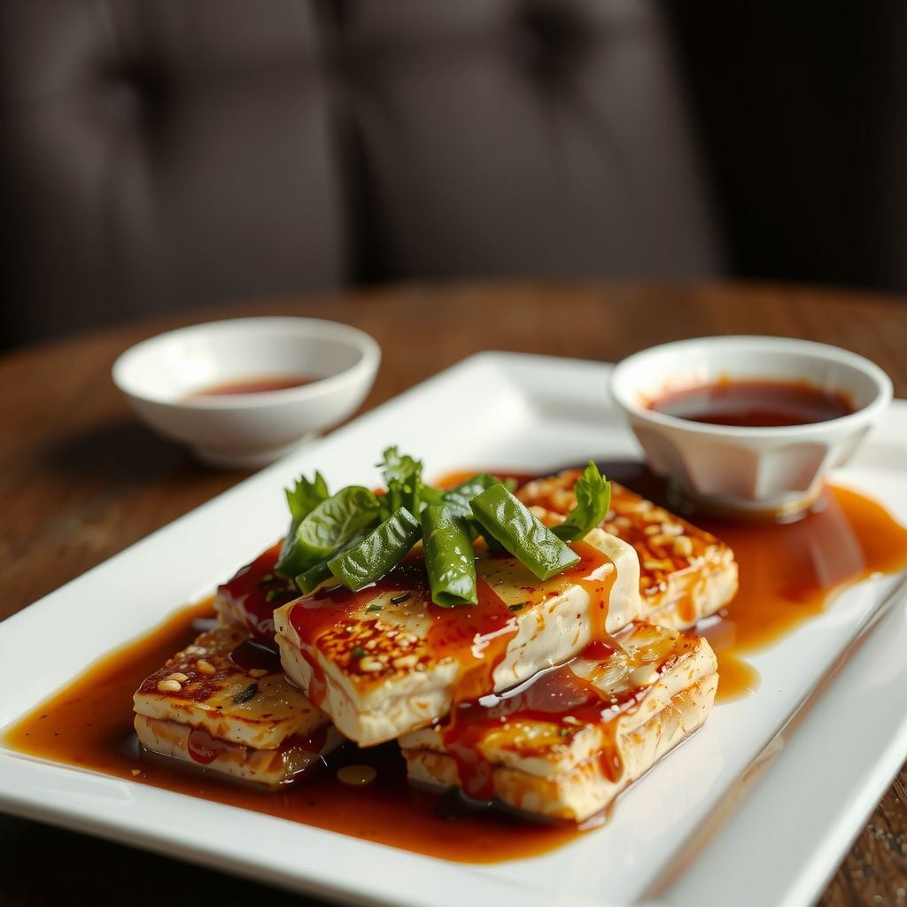 Crispy Sichuan-Glazed Freeze-Thaw Tofu