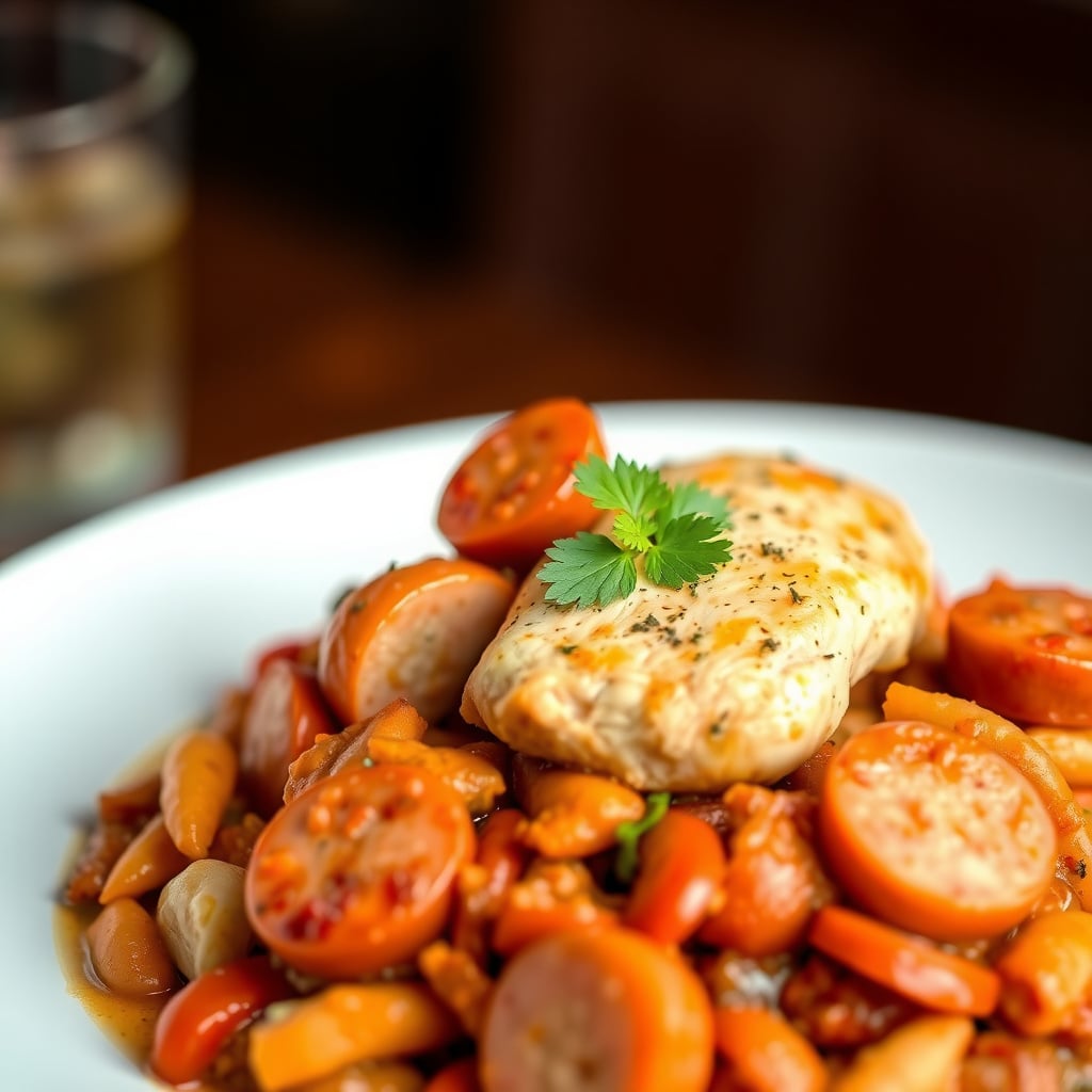 Weeknight Cajun Chicken and Andouille Jambalaya
